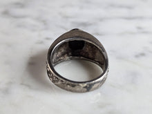Load image into Gallery viewer, Womens Vintage Estate Sterling Silver Modernist Onyx Ring 6.9g E7601