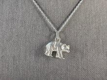Load image into Gallery viewer, Womens Sterling Silver Bear Pendant Necklace 6.8g E7602