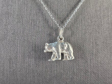 Load image into Gallery viewer, Womens Sterling Silver Bear Pendant Necklace 6.8g E7602