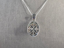 Load image into Gallery viewer, Womens Vintage Estate Sterling Silver Modernist Pendant Necklace 11.2g E7604