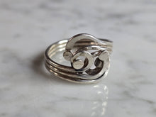 Load image into Gallery viewer, Womens Vintage Estate Sterling Silver Modernist Ring 4.5g E7606
