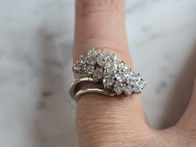 Load image into Gallery viewer, Womens Vintage Estate 18k White Gold Diamond Cluster Ring 6.3g  E7607