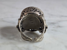 Load image into Gallery viewer, Womens Vintage Estate Sterling Silver Chrysocolla Ring 13.2g E7614