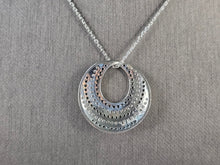 Load image into Gallery viewer, Womens Vintage Estate Sterling Silver Modernist Pendant &amp; Necklace 5.6g E7615