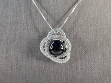 Load image into Gallery viewer, Womens Vintage Estate Sterling Silver Modernist Pendant &amp; Necklace 8.9g E7619
