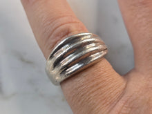 Load image into Gallery viewer, Womens Vintage Estate Sterling Silver Modernist Ring 11.2g E7627