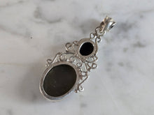 Load image into Gallery viewer, Womens Vintage Estate Sterling Silver Druzy Stone Pendant 4.9g E7628