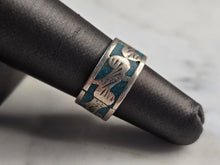 Load image into Gallery viewer, Womens Vintage Estate Sterling Silver Modernist Enamel Ring 5.2g E7636