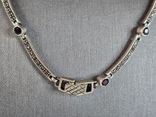 Load image into Gallery viewer, Womens Vintage Estate Sterling Silver Modernist Necklace 36.8g E7638