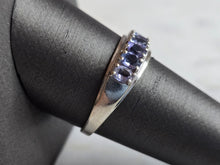 Load image into Gallery viewer, Womens Vintage Estate 10k White Gold Tanzanite Ring 2.3g E7639