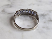 Load image into Gallery viewer, Womens Vintage Estate 10k White Gold Tanzanite Ring 2.3g E7639