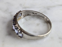 Load image into Gallery viewer, Womens Vintage Estate 10k White Gold Tanzanite Ring 2.3g E7639