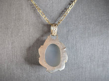 Load image into Gallery viewer, Womens Estate Sterling Silver Modernist Chalcedony Pendant Necklace 17.0g E7641