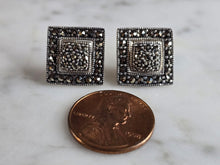 Load image into Gallery viewer, Womens Vintage Estate Sterling Silver Deco  Earrings 5.3g E7642