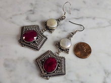 Load image into Gallery viewer, Womens Vintage Estate Sterling Silver Dangle Earrings 25.0g E7646