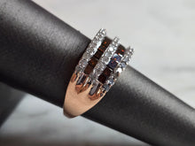 Load image into Gallery viewer, Womens Vintage Estate 10K Rose Gold Diamond &amp; Ruby Ring, 5.9g E7647