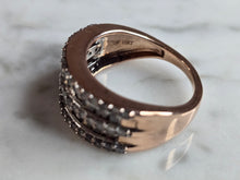 Load image into Gallery viewer, Womens Vintage Estate 10K Rose Gold Diamond &amp; Ruby Ring, 5.9g E7647