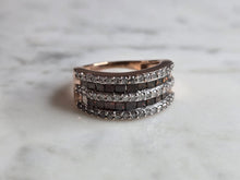 Load image into Gallery viewer, Womens Vintage Estate 10K Rose Gold Diamond &amp; Ruby Ring, 5.9g E7647
