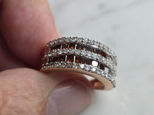 Load image into Gallery viewer, Womens Vintage Estate 10K Rose Gold Diamond &amp; Ruby Ring, 5.9g E7647