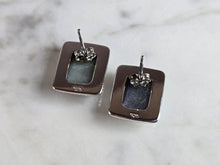 Load image into Gallery viewer, Womens Vintage Estate Sterling Silver Druzy Earrings 4.8g E7649