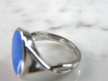 Load image into Gallery viewer, Womens Sterling Silver Modernist Blue Opal Ring 5.1g E764