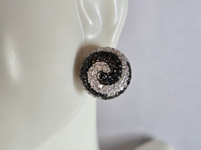 Load image into Gallery viewer, Womens Vintage Estate Sterling Silver Deco Spiral Earrings 8.1g E7650