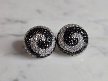 Load image into Gallery viewer, Womens Vintage Estate Sterling Silver Deco Spiral Earrings 8.1g E7650