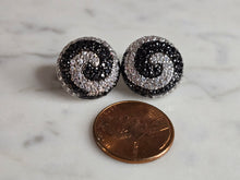 Load image into Gallery viewer, Womens Vintage Estate Sterling Silver Deco Spiral Earrings 8.1g E7650