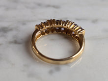 Load image into Gallery viewer, Womens Vintage Estate 14K Yellow Gold Tanzanite Diamond Ring 4.5g E7660