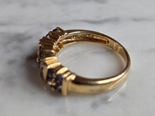 Load image into Gallery viewer, Womens Vintage Estate 14K Yellow Gold Tanzanite Diamond Ring 4.5g E7660
