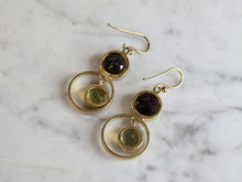 Load image into Gallery viewer, Womens Vintage Estate Sterling Silver Multi Stone Dangle Earrings 7.9g #E7661