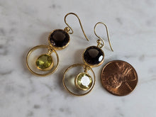 Load image into Gallery viewer, Womens Vintage Estate Sterling Silver Multi Stone Dangle Earrings 7.9g #E7661