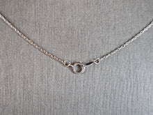 Load image into Gallery viewer, Womens Vintage Estate Sterling Silver CZ Pendant w/ Necklace 3.3g E7664