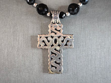 Load image into Gallery viewer, Womens Vintage Estate Sterling Silver Cross Pendant &amp; Necklace 61.8g E7671