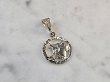 Load image into Gallery viewer, Womens Vintage Estate Sterling Silver Zodiac Taurus Pendant 1.2g E7692