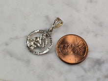 Load image into Gallery viewer, Womens Vintage Estate Sterling Silver Zodiac Aquarius Pendant 1.2g E7696