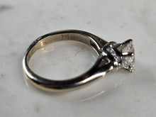 Load image into Gallery viewer, Womens Vintage Estate 14K White Gold Diamond Engagement Ring, 3.9g E7701