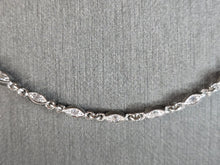 Load image into Gallery viewer, Womens Vintage Estate Sterling Silver Modernist CZ Necklace 11.7g E7709