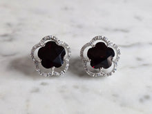 Load image into Gallery viewer, Womens Estate Sterling Silver 4 Leaf Clover Stud Earrings 7.8g E7714