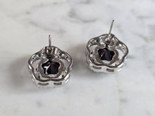 Load image into Gallery viewer, Womens Estate Sterling Silver 4 Leaf Clover Stud Earrings 7.8g E7714