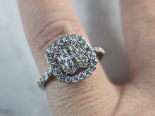 Load image into Gallery viewer, Womens Vintage Estate 14K White Gold Diamond Ring, 3.4g E7717