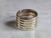 Load image into Gallery viewer, Womens Vintage Estate Sterling Silver Modernist Ring 9.8g E7720