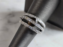 Load image into Gallery viewer, Womens Vintage Estate Sterling Silver Modernist CZ Ring 6.0g E7721