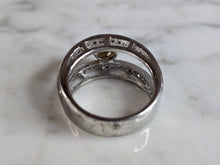 Load image into Gallery viewer, Womens Vintage Estate Sterling Silver Modernist CZ Ring 6.0g E7721