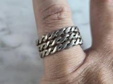 Load image into Gallery viewer, Womens Vintage Estate Sterling Silver Modernist Ring 6.2g E7728