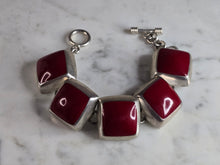 Load image into Gallery viewer, Womens Vintage Estate Sterling Silver Modernist Bracelet 75.8g E7737