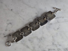 Load image into Gallery viewer, Womens Vintage Estate Sterling Silver Modernist Bracelet 75.8g E7737