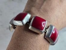 Load image into Gallery viewer, Womens Vintage Estate Sterling Silver Modernist Bracelet 75.8g E7737