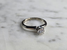 Load image into Gallery viewer, Womens Vintage Estate 14K White Gold Diamond Engagement Ring, 2.4g E7739