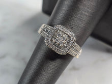 Load image into Gallery viewer, Womens Vintage Estate 14K White Gold Diamond Ring, 3.7g E7750